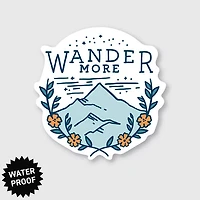 Wander More Sticker 2.8" X 2.86"