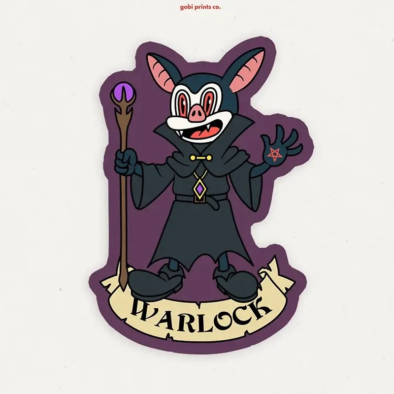 Warlock Dungeons And Dragons Vinyl Sticker