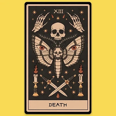 Death Tarot Card Sticker