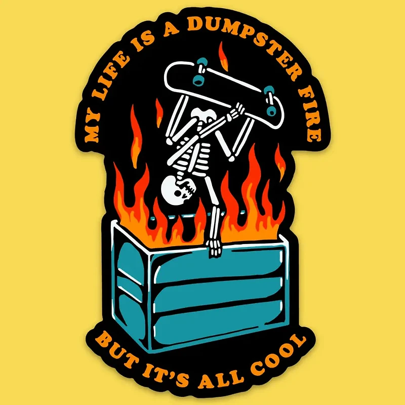 Dumpster Fire Sticker