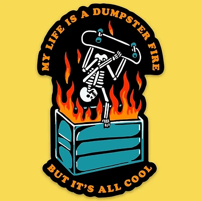 Dumpster Fire Sticker