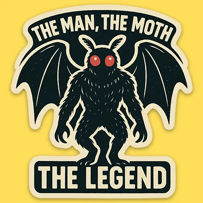 The Man, The Moth, The Legend Sticker