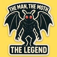 The Man, The Moth, The Legend Sticker
