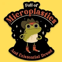 Full of Microplastics Sticker