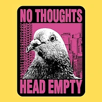 No Thoughts Sticker