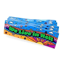 We Live in Hell Retro Psychedelic Vinyl Sticker