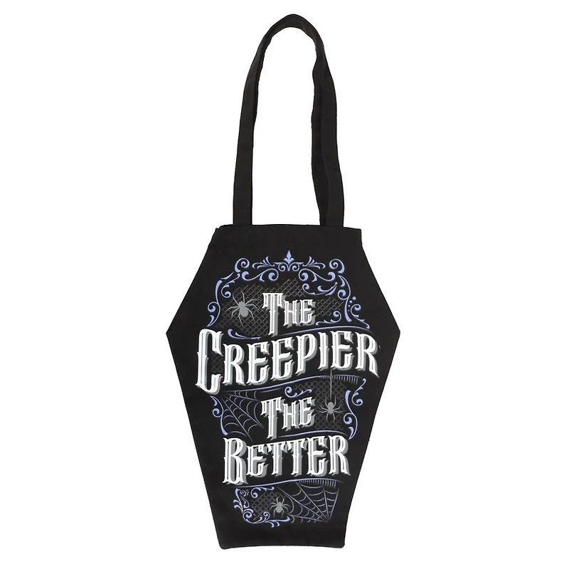Gothic The Creepier The Better Coffin Shaped Tote Bag