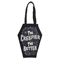 Gothic The Creepier The Better Coffin Shaped Tote Bag