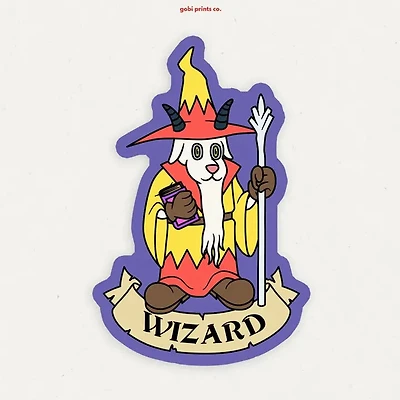 Wizard Dungeons And Dragons Vinyl Sticker