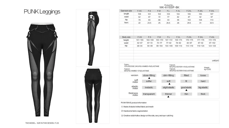 Hollow Mesh Leggings