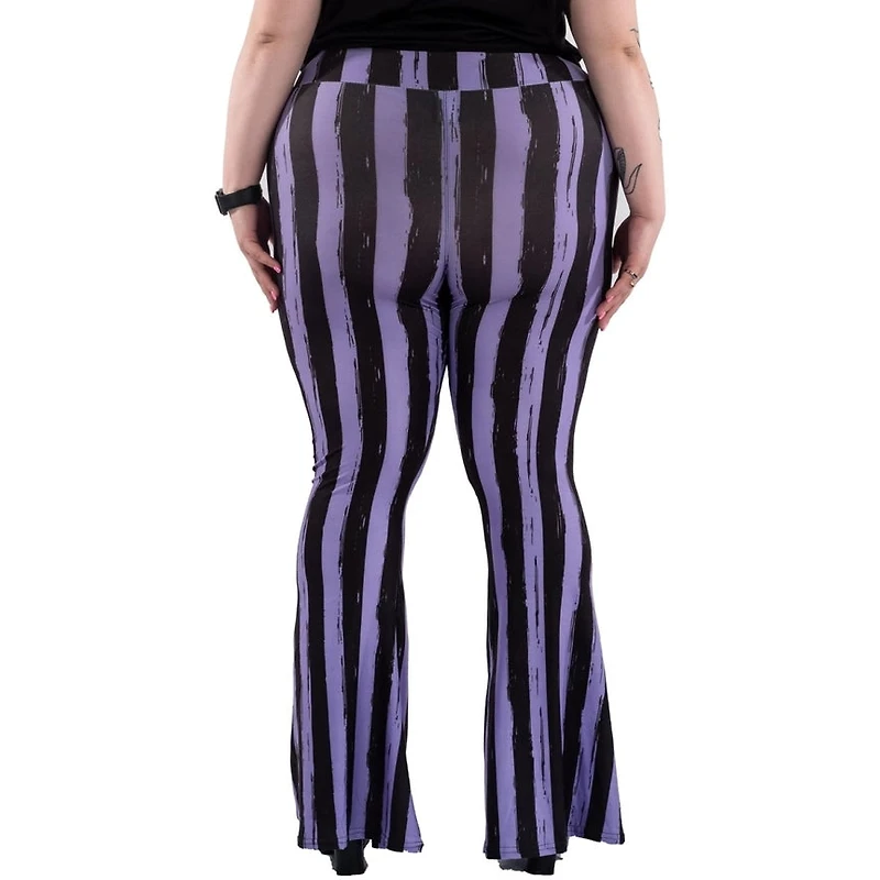 Purple Black Striped Hellz Bellz Flares Plus