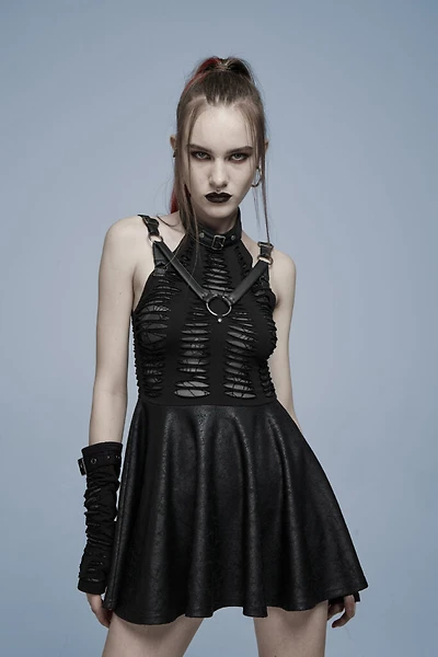 Spliced Spider Web Dress
