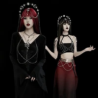 Gothic star moon sun headpiece