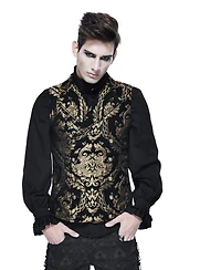 Gothic Gold Collared Waistcoat Plus