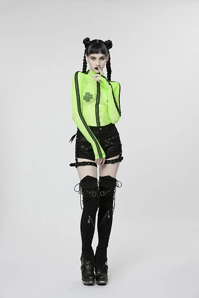 Punk Sexy Elastic Mesh T-Shirt