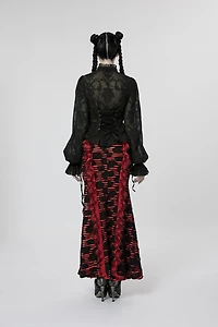 Gothic Chiffon Embroidered Blouse