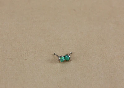 16G TI CABOCHON 3MM SYN. LIME OPAL