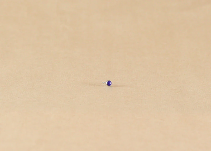 16G TI CABOCHON 3MM SYN. LAPIS BLUE