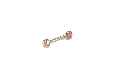 16G TI SIDE-GEM CRV BB 3/8" PINK CZ