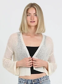 Light Weight Open Knit Cardigan Sweater