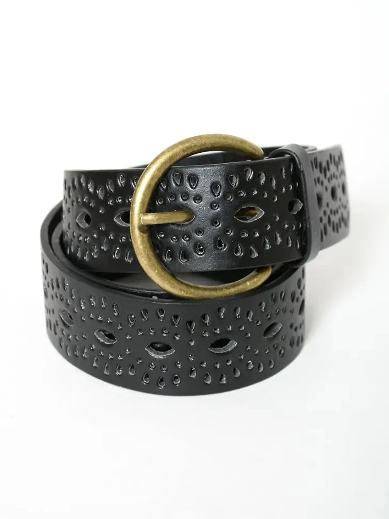 Black Eyelet Belt