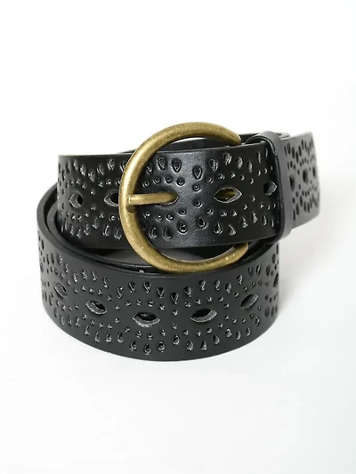 Black Eyelet Belt