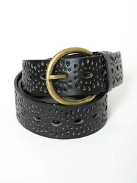 Black Eyelet Belt