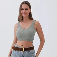 Modern Suede Belt – Gold Circle Buckle