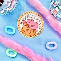Yee Freaking Haw Cat Sticker