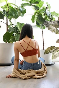 Rust Padded Lace Longline Bralette