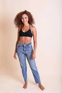 Black Crescent Moon Tattoo Mesh Bralette