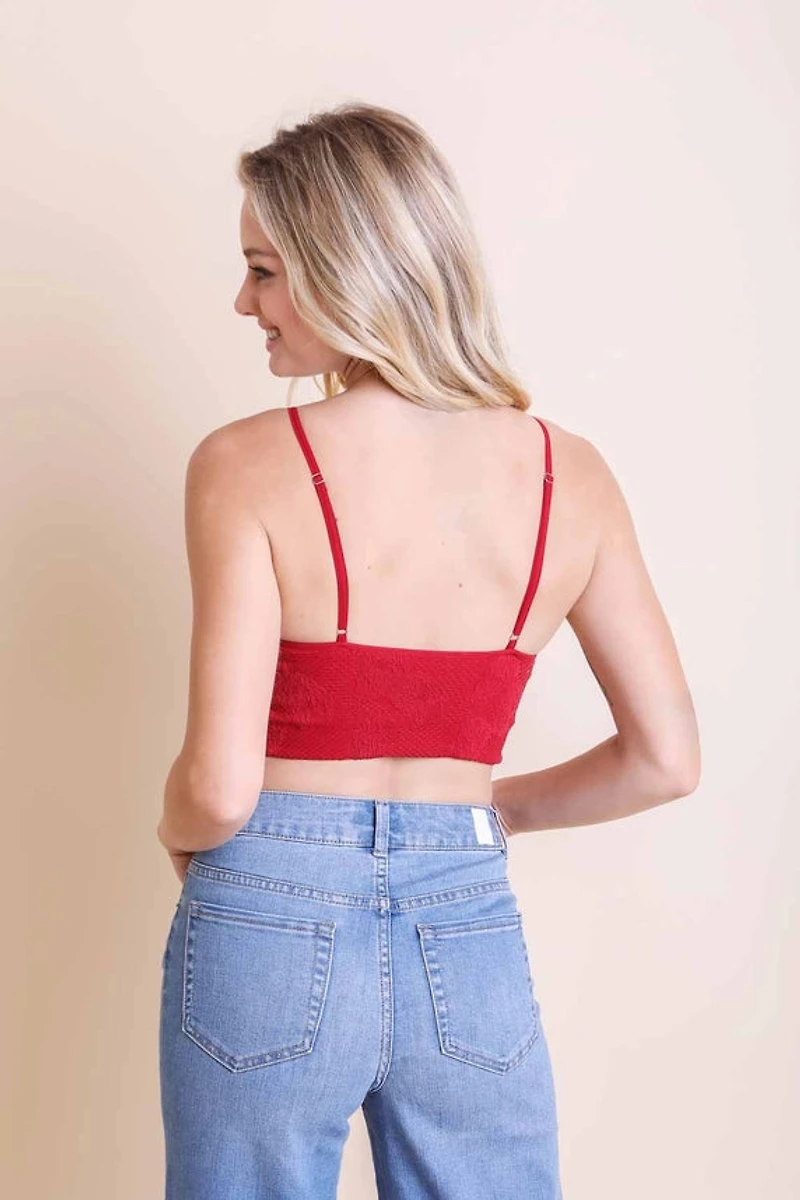 Seamless Padded V Neck Brami Berry