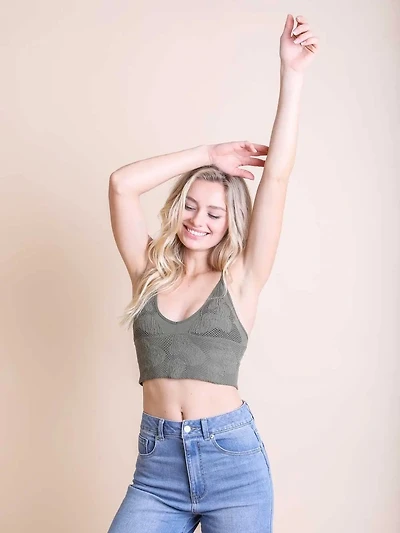 Seamless Padded V Neck Brami