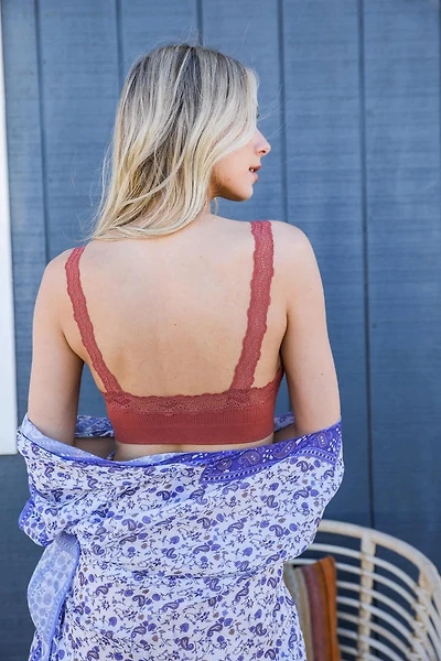 Lace Trim Padded Bralette
