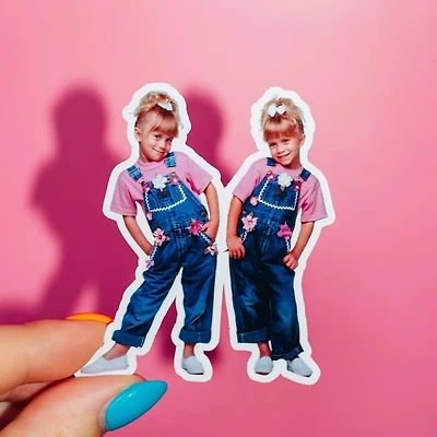 Young Mary Kate And Ashley Sticker