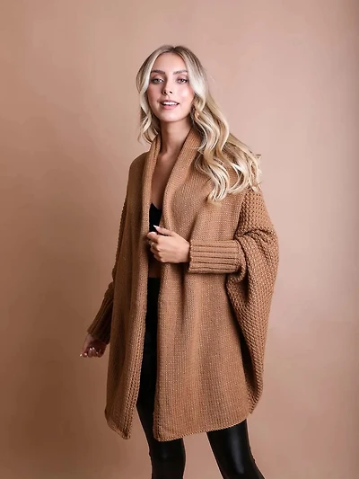 Bat Sleeve Knit Cardigan