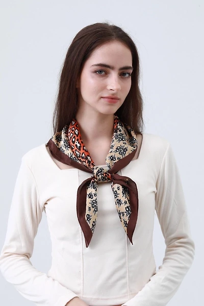 Western Wild Style Leopard & Floral Bandana