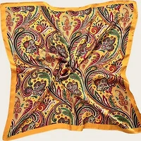 Retro Paisley Silk Scarf