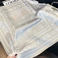 Floral Dot Satin Square Scarf