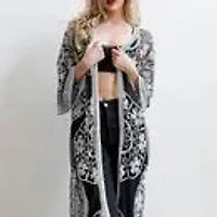 Contrast Mesh Cotton Lace Cover Up