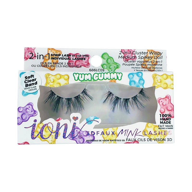 2 In 1 Cluster Wispy Medium Spikey Doll Lashes