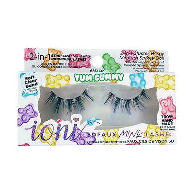 2 In 1 Cluster Wispy Medium Spikey Doll Lashes