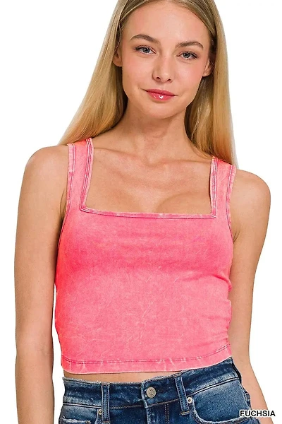 Square Neck Cropped Cami