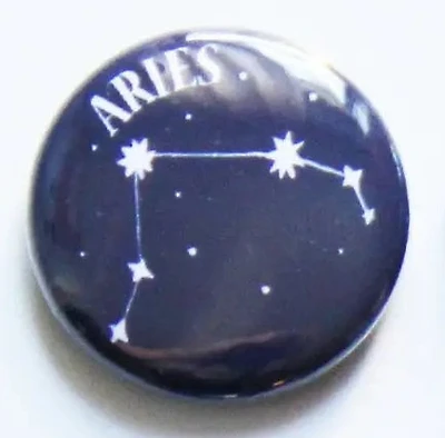 Zodiac Aries Button
