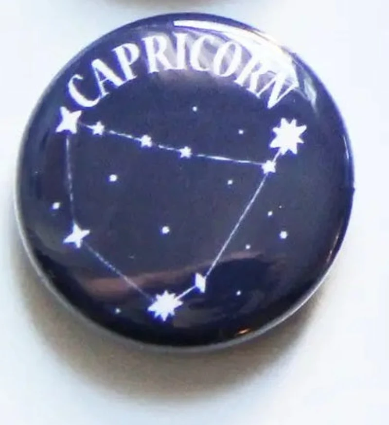 Zodiac Capricorn Button