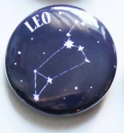 Zodiac Leo Button