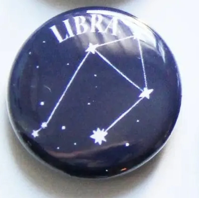 Zodiac Libra Button
