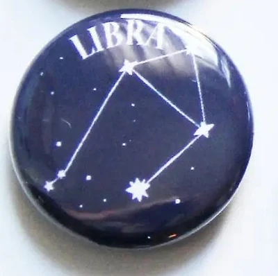Zodiac Libra Button