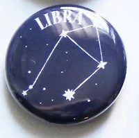 Zodiac Libra Button