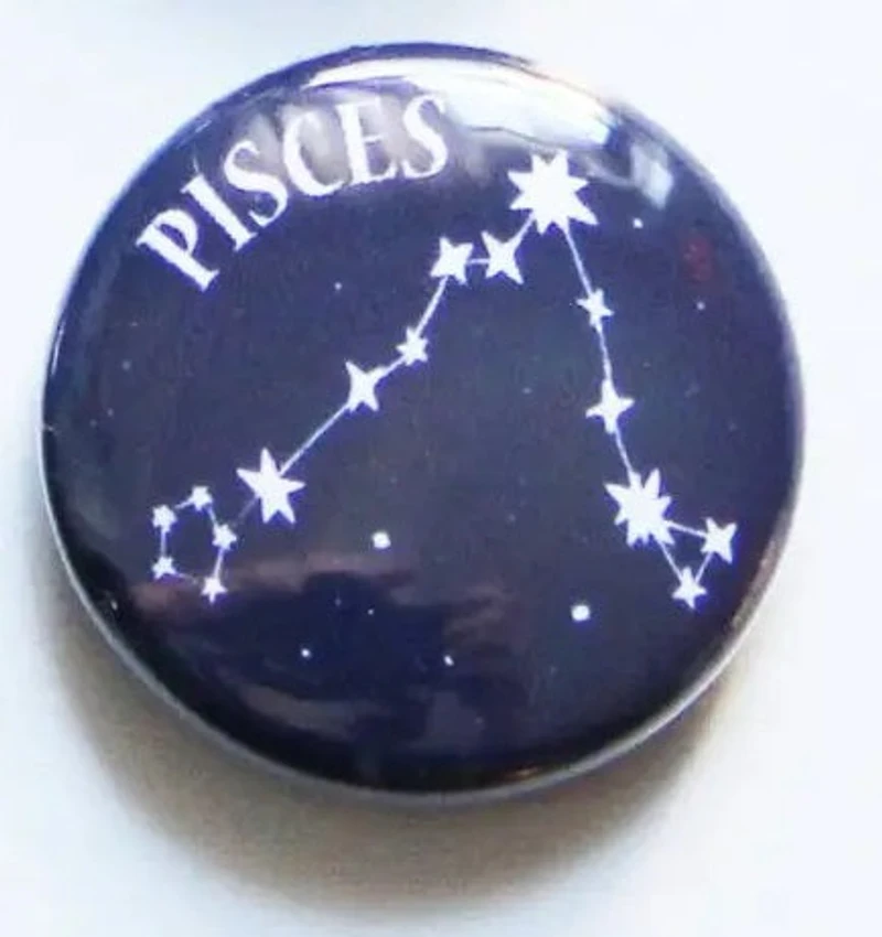 Zodiac Pisces Button